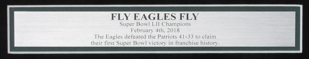 Philadelphia Eagles Fly Eagles Fly Photo Collage and Super Bowl Ticket Framed