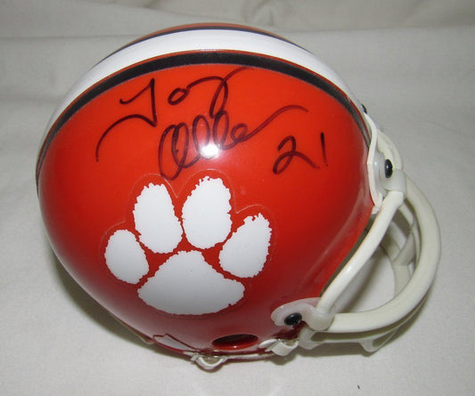 Terry Allen Clemson Tigers  Signed Riddell Mini Helmet JSA 136435