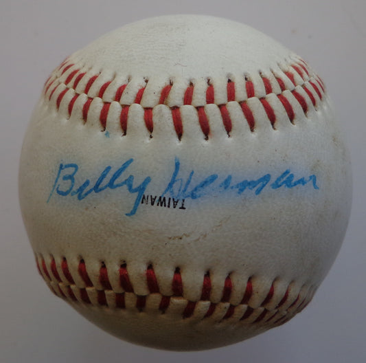 Billy Herman Signed/Autographed Official League Baseball Chicago Cubs JSA 191791