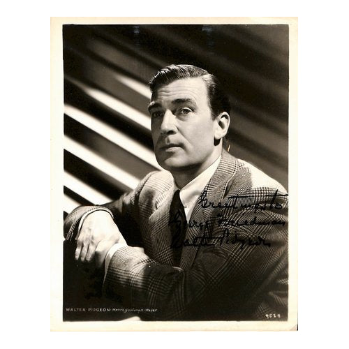 Walter Pidgeon Actor d.1984Signed/Autographed 8x10 B&W Photo JSA 187820