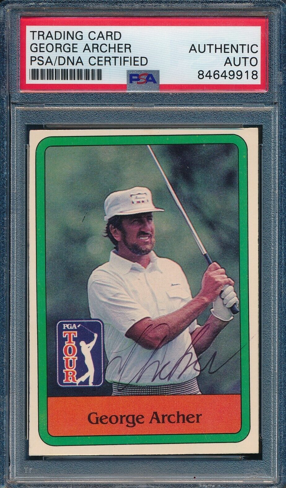 1981 DONRUSS PGA George Archer #60 Authentic Card Signed PSA/DNA 176043