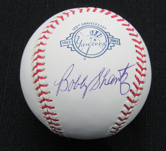 Bobby Shantz Signed/Auto Yankees 100th OML Baseball JSA  186877