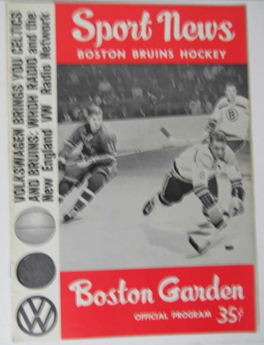 Boston Bruins NHL Hockey Program vs. New York Rangers 11/28/63 146229