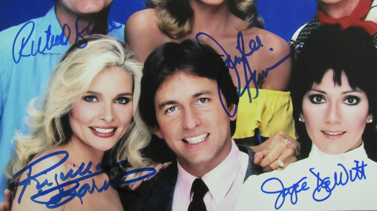 Three's Company Multi-Autographed by 4 Cast Members 8x10 Photo JSA 183397