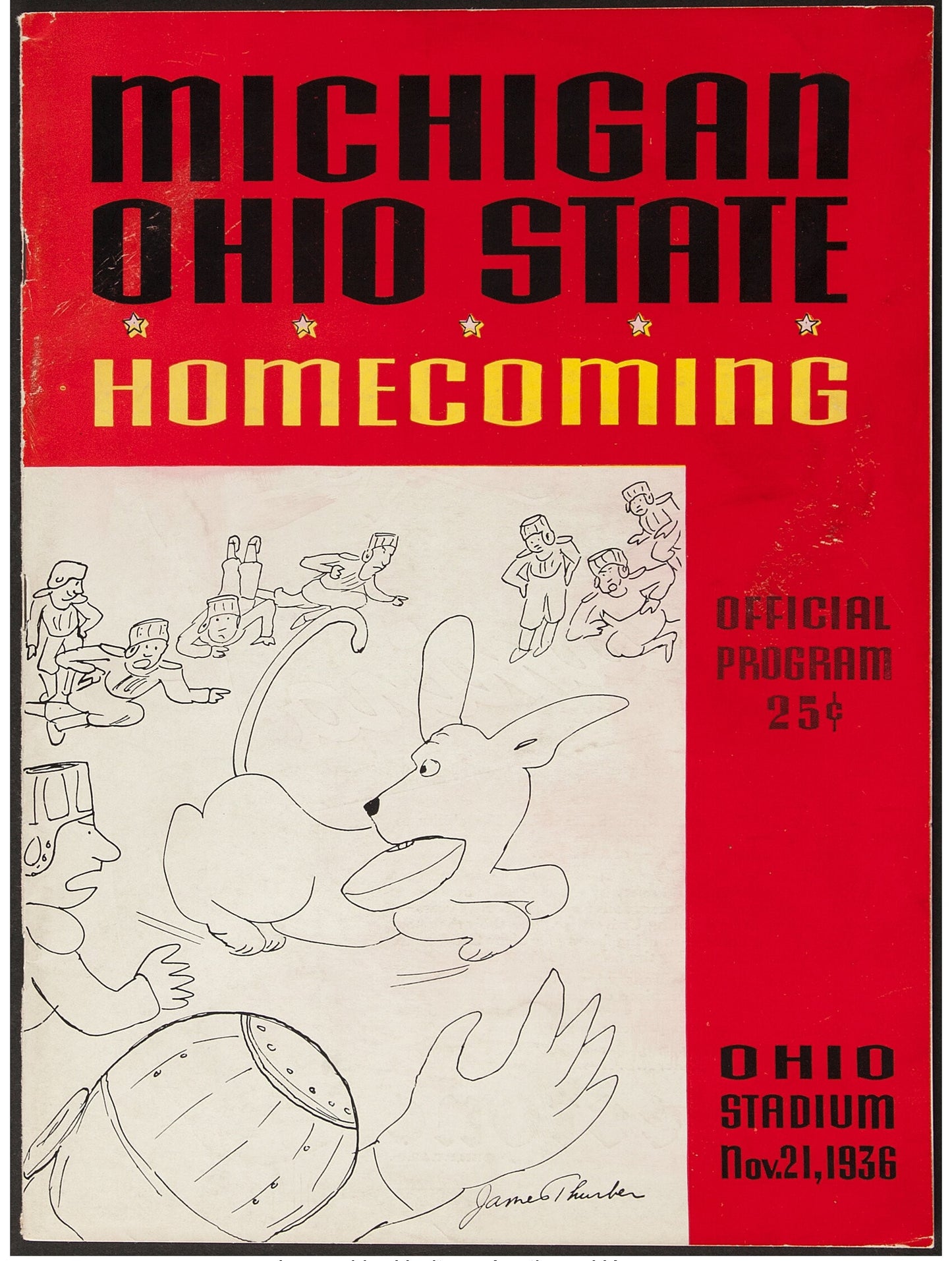 Vintage 11/21/1936 Michigan vs Ohio State Football Program - The Game 188725