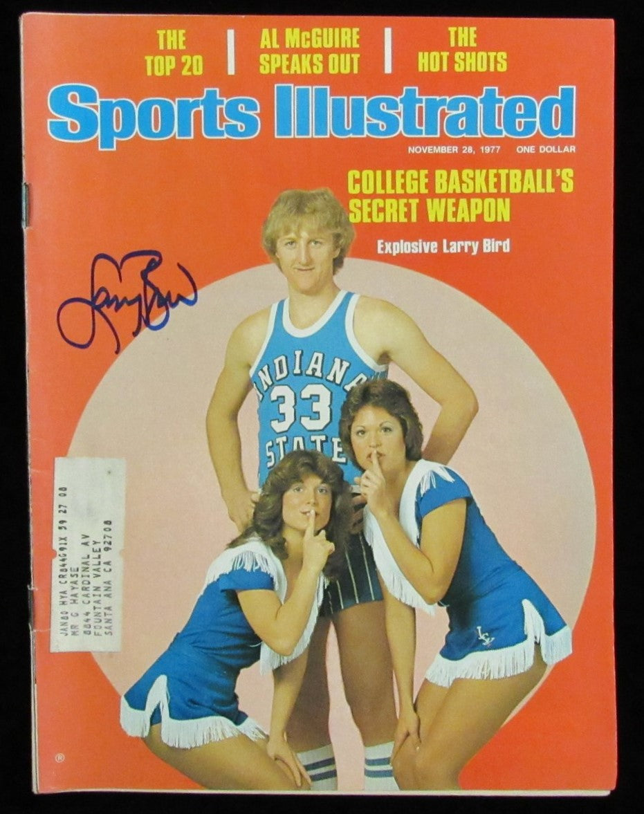 Larry Bird HOF Autographed 11/28/1977 Sports Illustrated Magazine JSA 183302