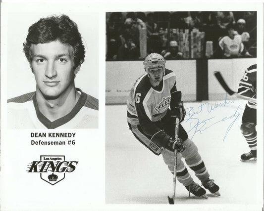 Dean Kennedy Los Angeles Kings Signed/Autographed 8x10 B/W Photo 150319