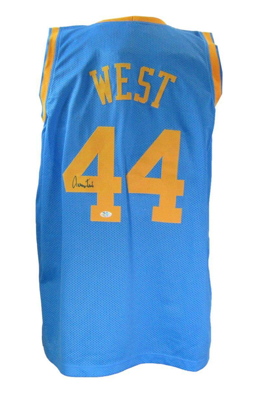 Jerry West HOF Autographed Custom Basketball Jersey Lakers PSA/DNA 177737