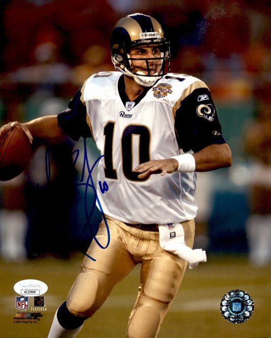 Marc Bulger Autographed 8x10 Photo St.Louis Rams JSA