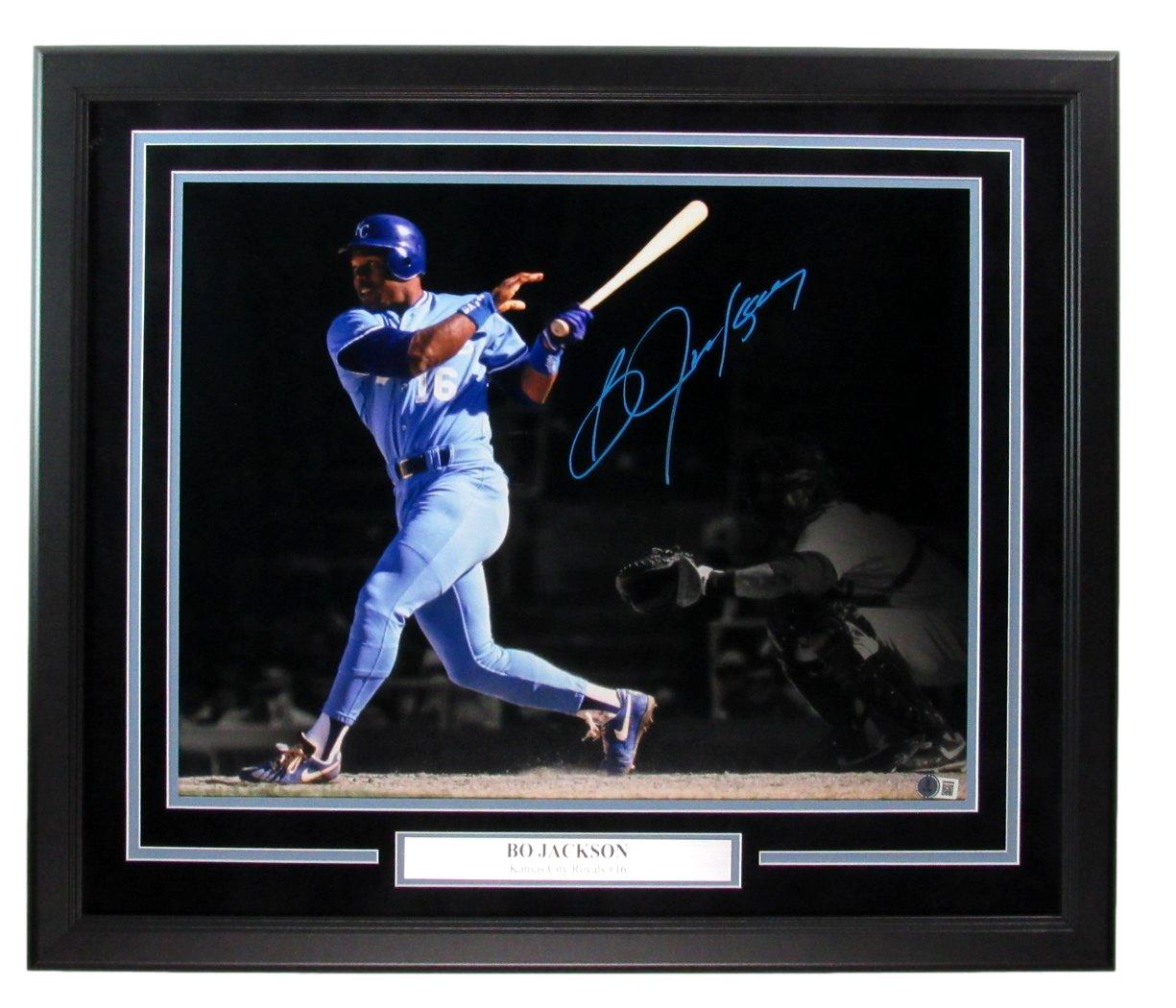 Bo Jackson Signed/Auto 16x20 Photo Kansas City Royals Framed Beckett 192365
