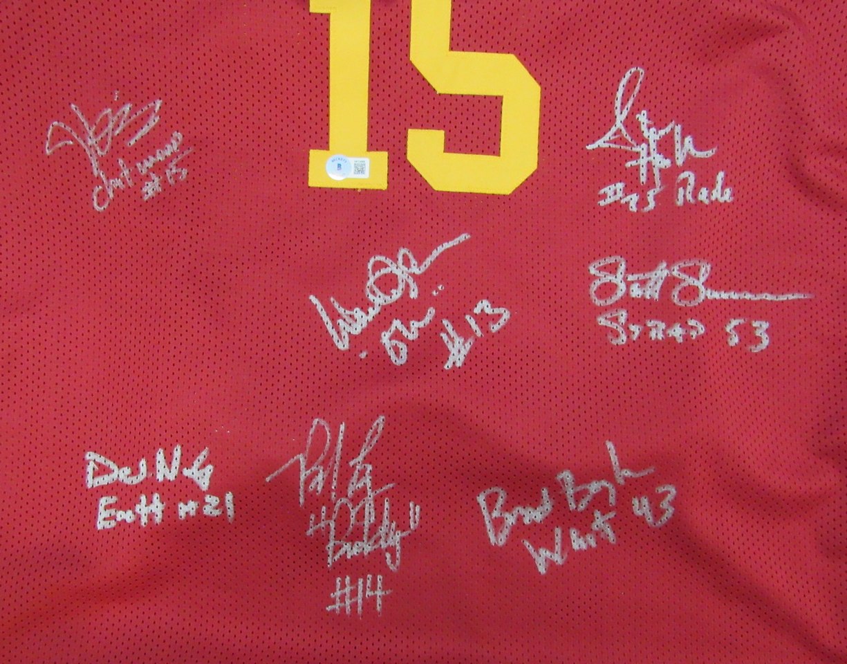 Hoosiers 1986 Cast Multi-Signed by 7 Custom Jersey Beckett 186813