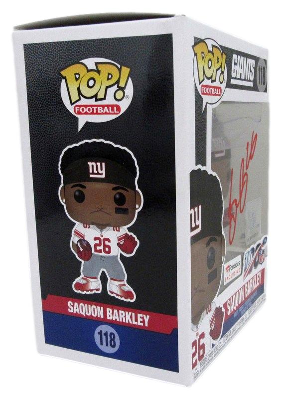 Saquon Barkley Signed Funko Pop! #118 Figurine New York Giants PSA/DNA 183536