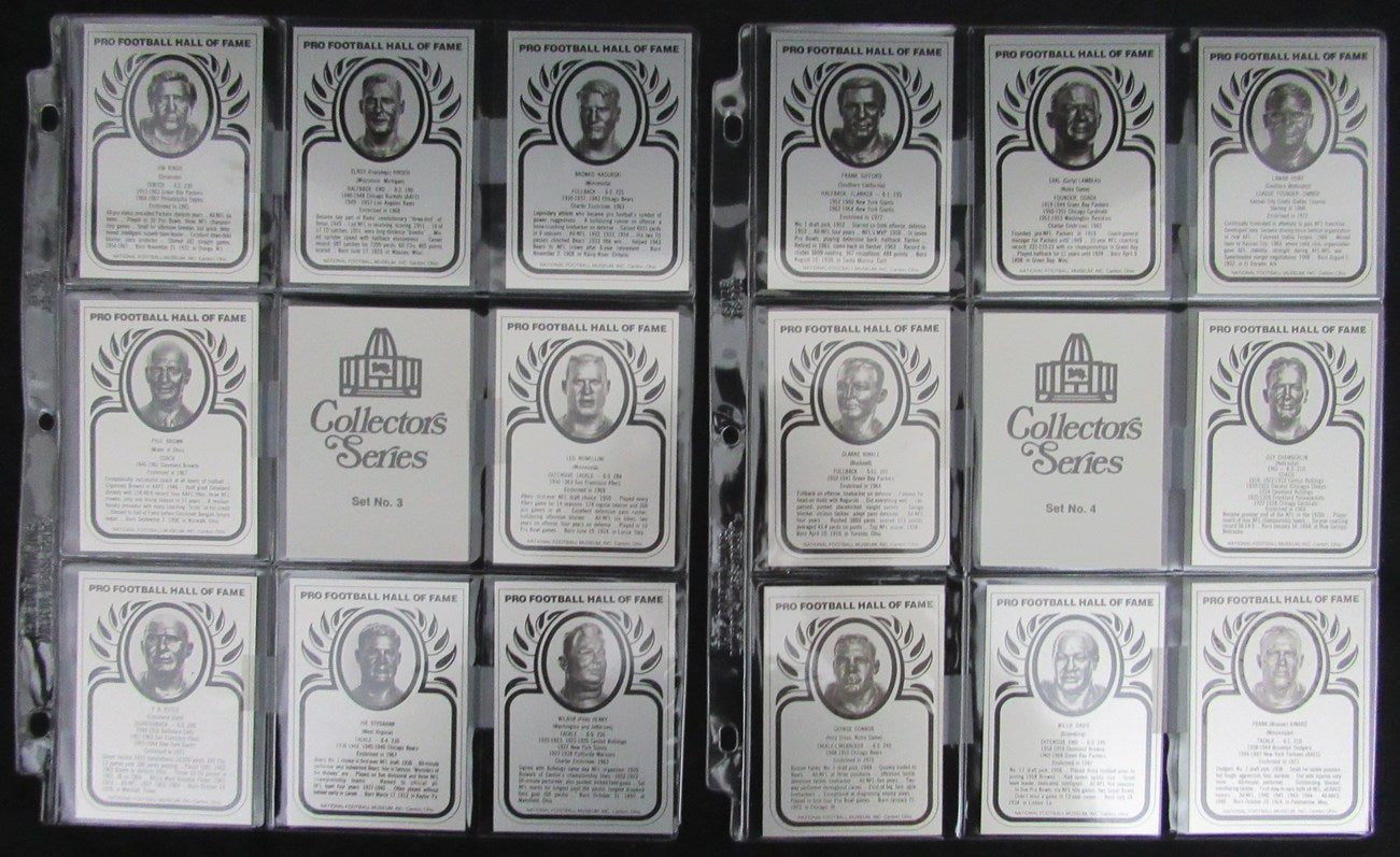 Pro Football Hall of Fame Metallic Card Set Series 1-11 88 Cards w/Binder 167389