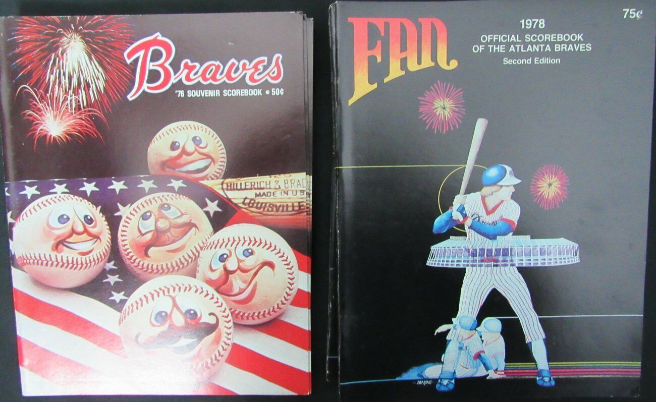 Lot of 16 Atlanta Braves 1976/1978 Official Programs Unscored Nr-Mt 154320