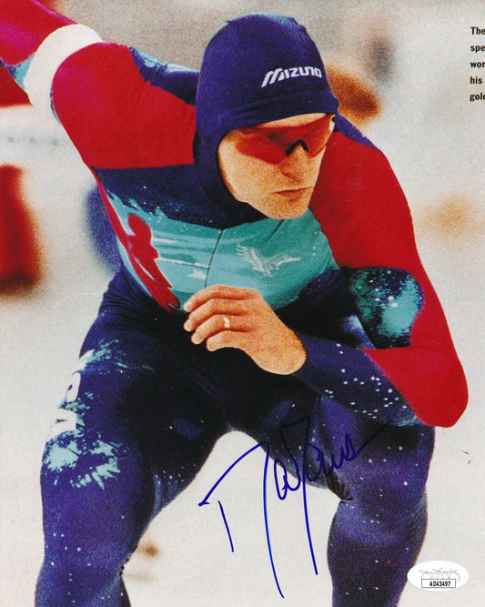 Dan Jansen Autographed 8x10 Photo Olympic USA Speed Skating JSA