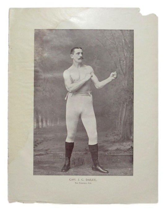 Capt. J.C. Dailey  Boxer 1895 Boxing Gladiators 11x15 Supplement Poster.