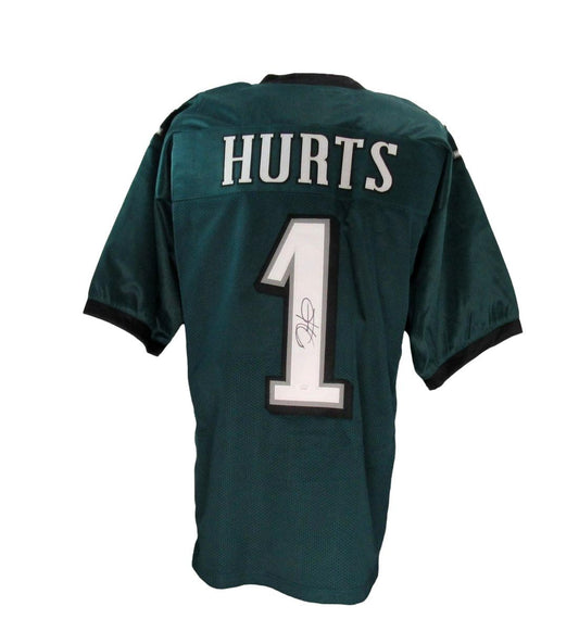 Jalen Hurts Autographed Custom Football Jersey Philadelphia Eagles JSA 184710