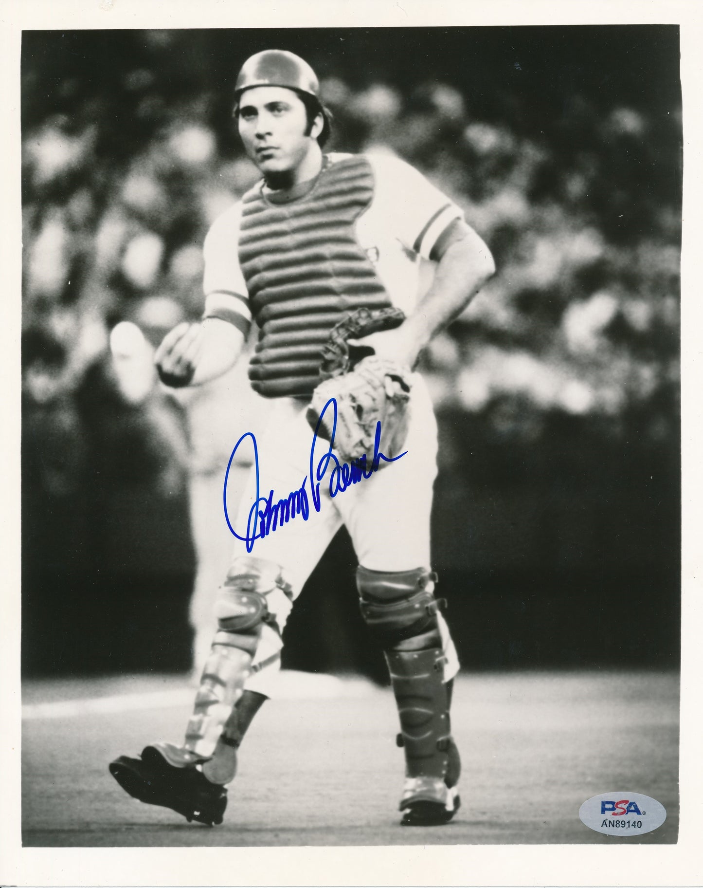 Johnny Bench HOF Signed/Autographed 8x10 B/W Photo Reds PSA/DNA 191848