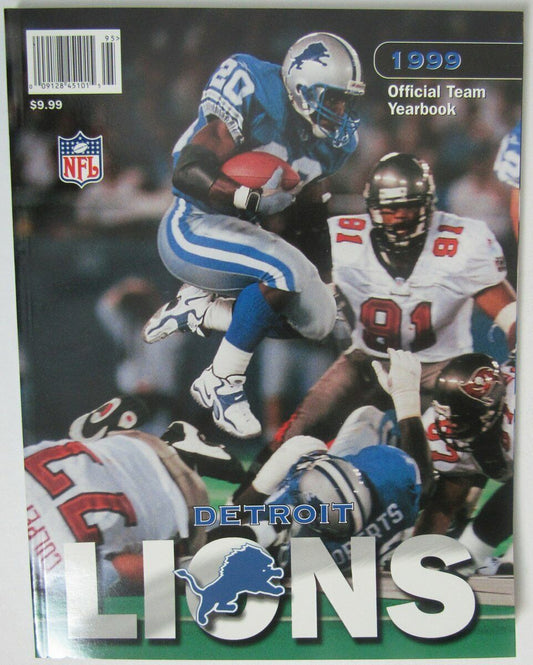 199 Detroit Lions NFL Football Official Team Yearbook Sanders Cover 146118