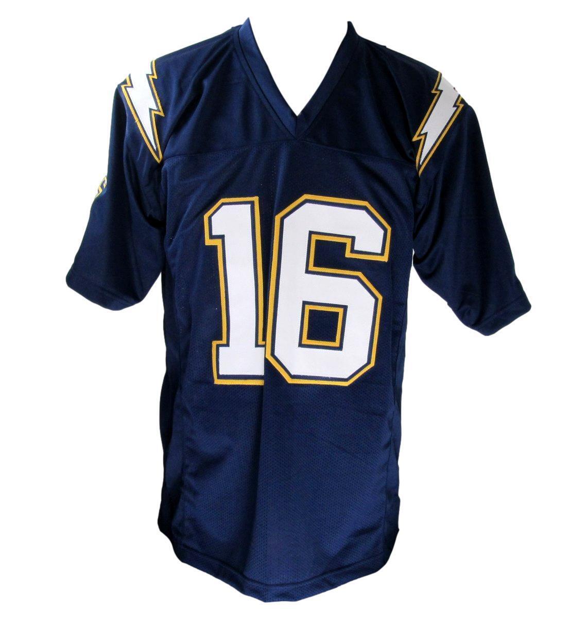 Ryan Leaf Autographed San Diego Chargers Blue Custom Football Jersey JSA