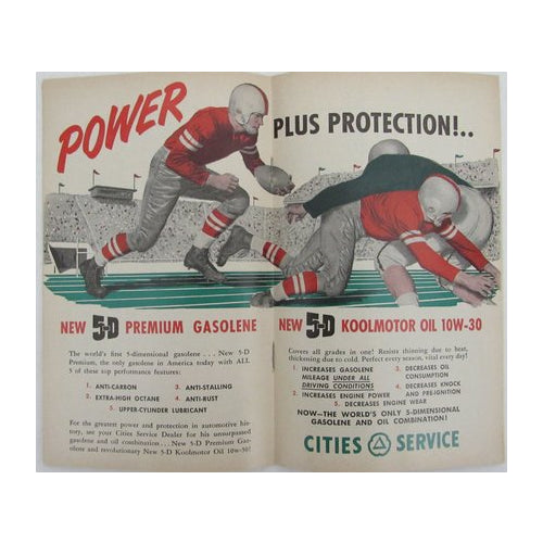 1954 Grantland Rice's Football Guide Cities Service Magazine 190513