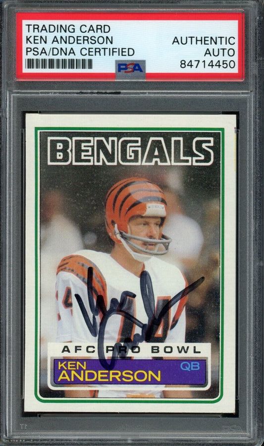 1983 TOPPS Ken Anderson #232 Authentic Card Signed Bengals PSA/DNA 176803
