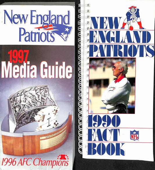 Lot of 2 New England Patriots 1990's Media Guide and Factbook 182052