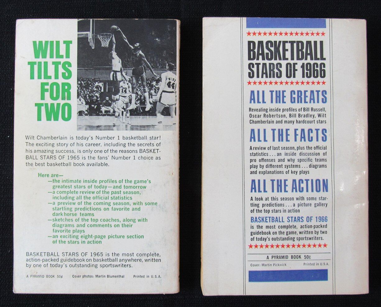 Lot of 2 Basketball Stars of 1965 and 1965 Books Bill Russell Cover 181821