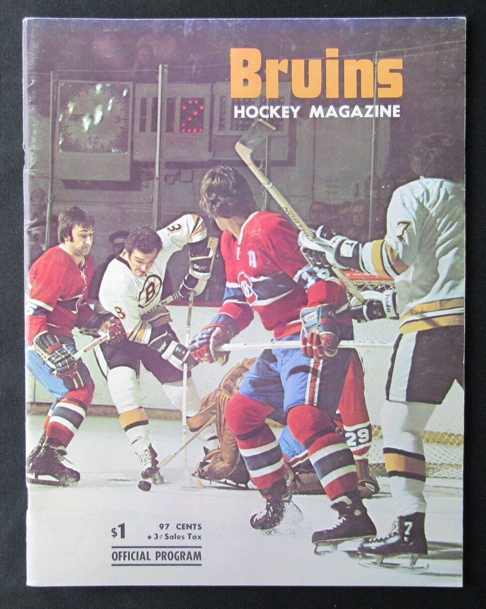 1975 Boston Bruins vs. Philadelphia Flyers Ice Hockey Game Program 176428