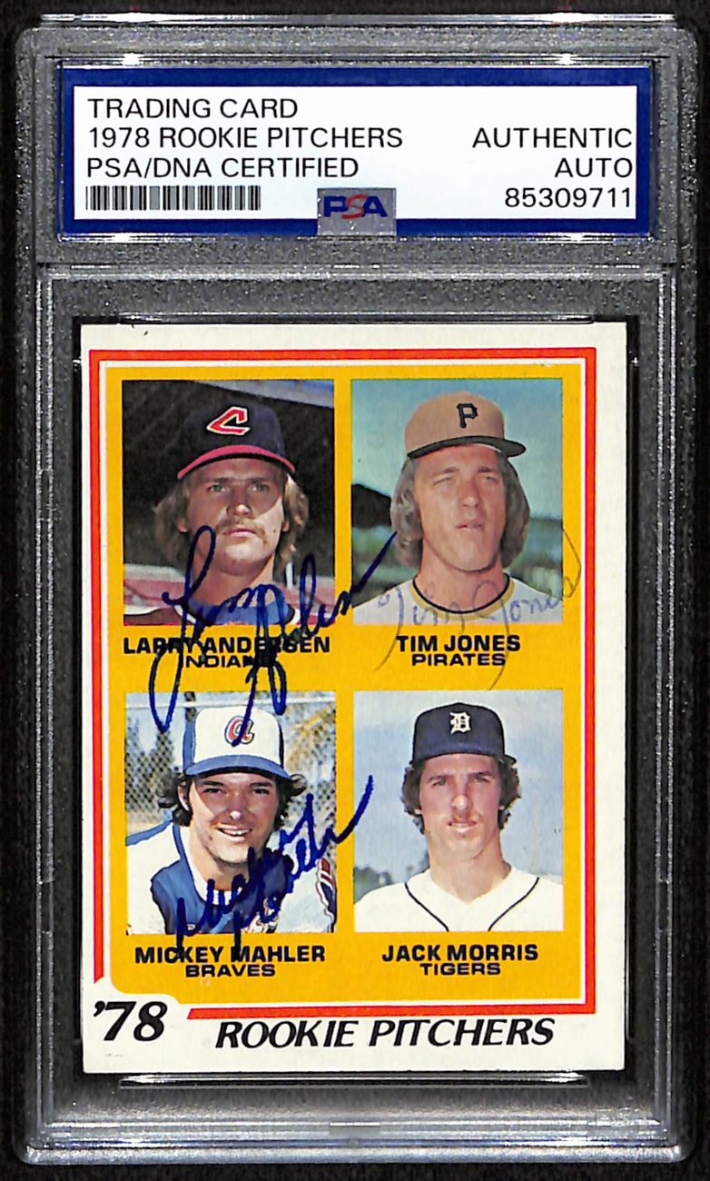 1978 Topps Rookie Pitchers Card #703 Multi-Signed by 3 PSA/DNA 190657