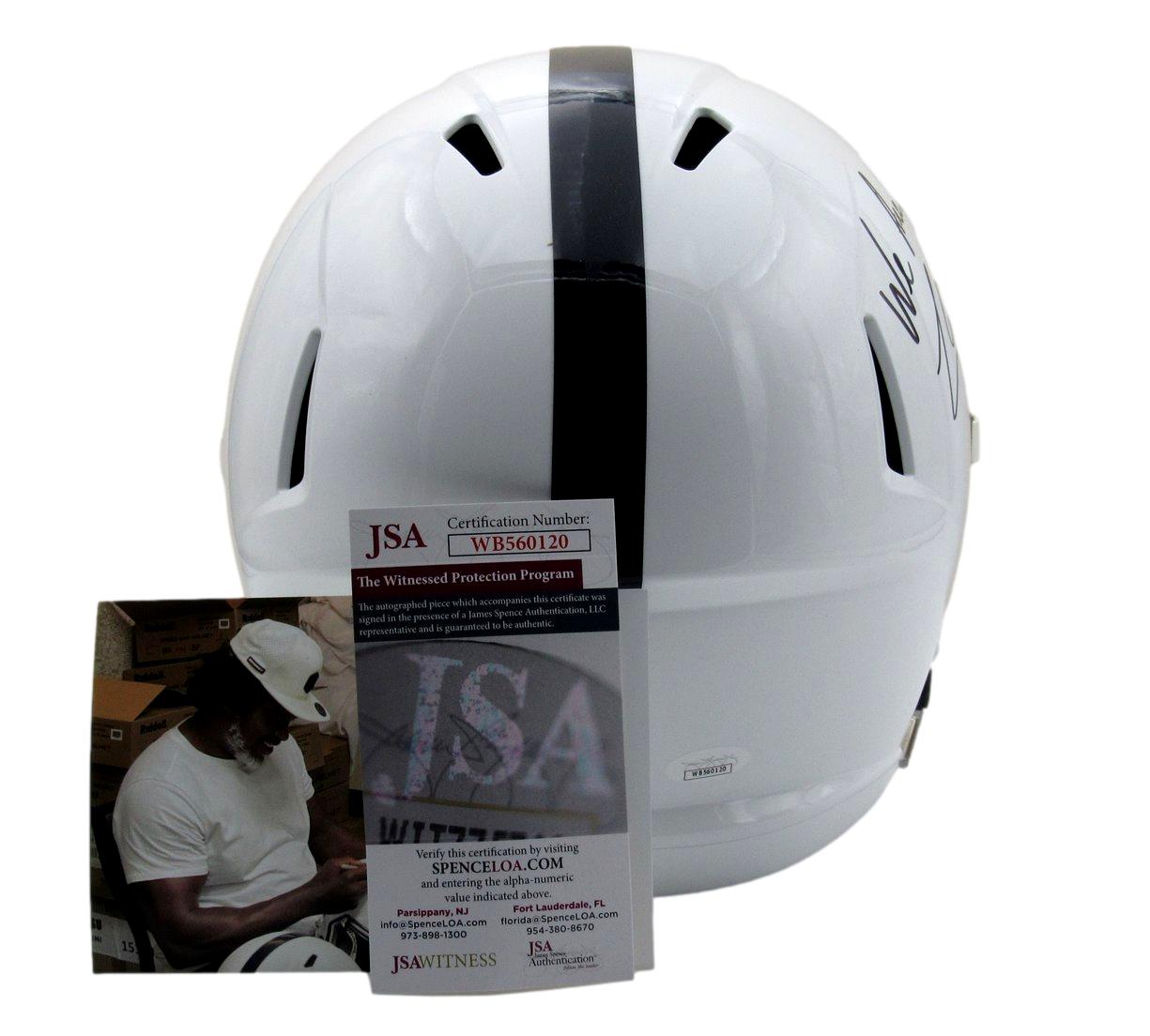 LaVar Arrington Signed/Insc Penn State Full Size Speed Replica Helmet JSA 190814