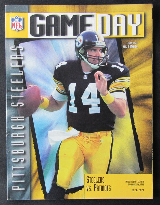 1995 Pittsburgh Steelers vs. New England Patriots Program 12/16 Neil O'Donnell