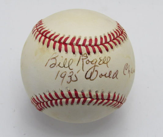 Bill Rogell Signed/Inscribed OAL Baseball Detroit Tigers PSA/DNA 191726