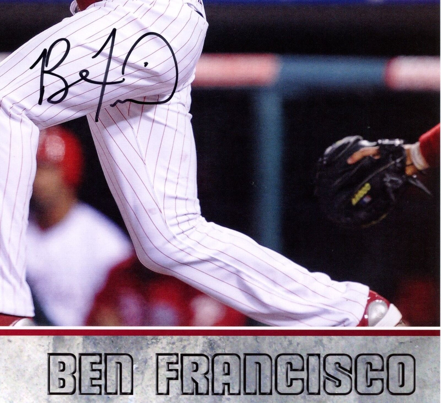 Ben Francisco Autographed 2010 8x10 Phillies Phan Photo