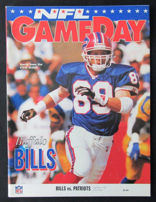 1993 Buffalo Bills vs. New England Patriots Program Steve Tasker 09/05