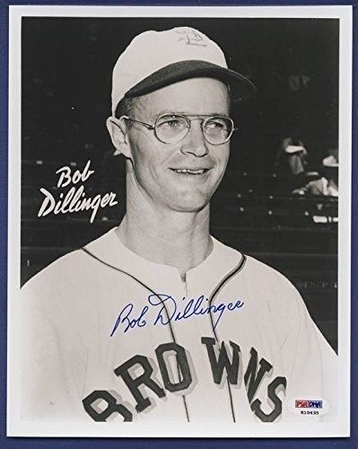 BOB DILLINGER Browns Auto/Signed 8x10 Photo PSA/DNA 132562