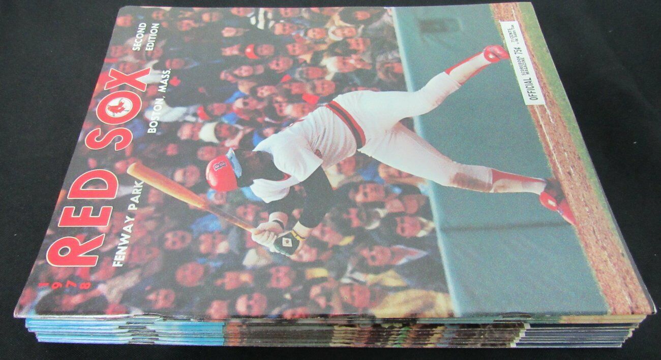 Lot of 9 Boston Red Sox 1970's Official Game Programs Rice/Eckersly 153971