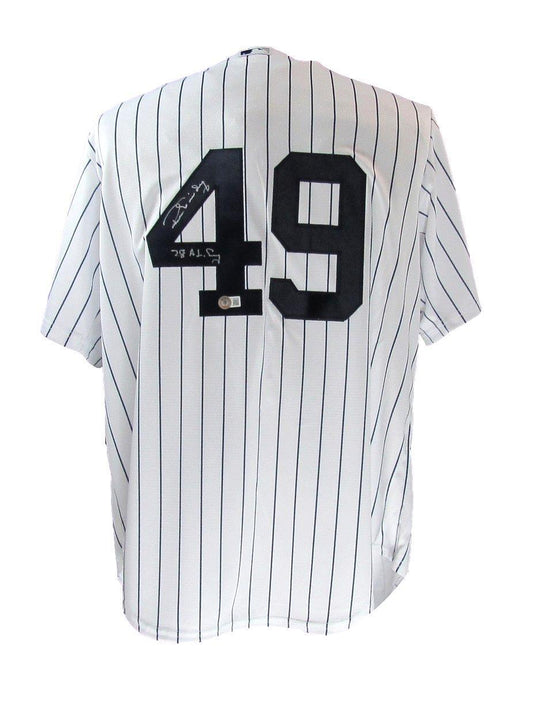 Ron Guidry Autographed/Inscribed MLB Authentic Jersey Yankees Beckett 177520