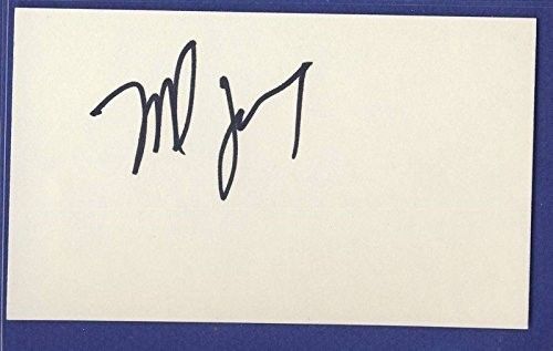 Mike Fanning Notre Dame Signed/Auto 3x5 Index Card