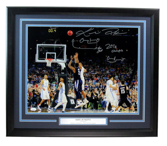 Kris Jenkins Autographed 2016 The Shot 16x20 Photo Villanova Framed JSA 184959