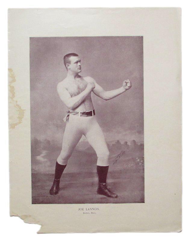 Joe Lannon Boxer  1895 Boxing Gladiators 11x15 Supplement Poster