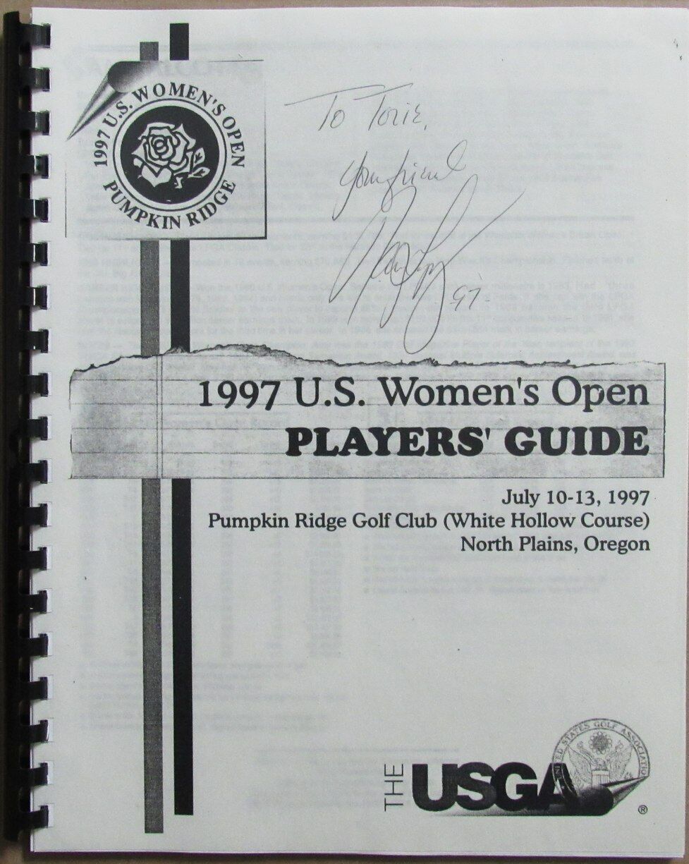 Nancy Lopez LPGA Champ Signed 1997 U.S. Women's Open Players' Guide