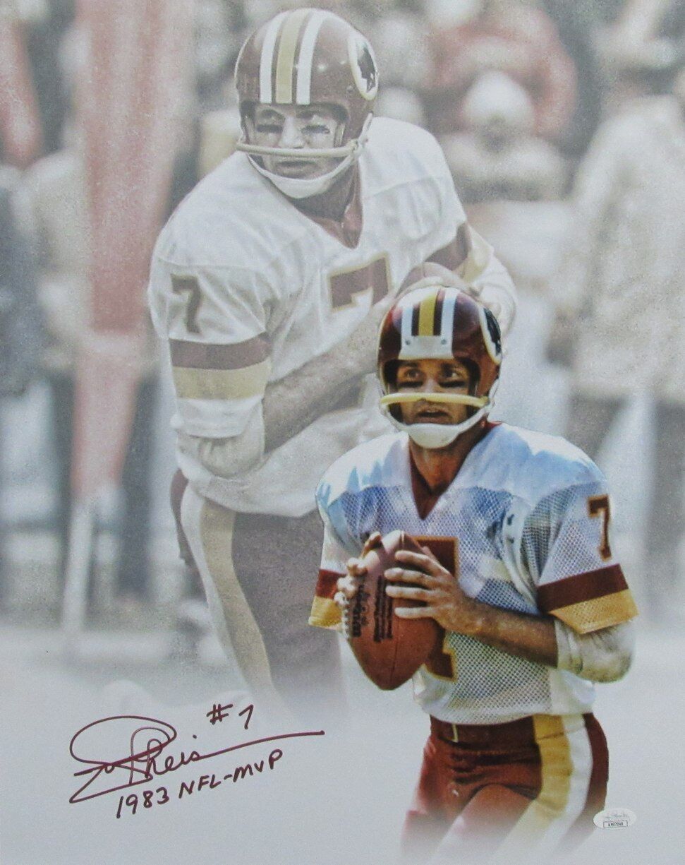 Joe Theisman Autographed/Inscribed 16x20 Photo Washington Redskins JSA 181852