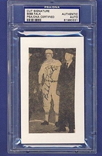 Bibb Falk Signed/Autographed Cut/Card PSA/DNA SLABBED