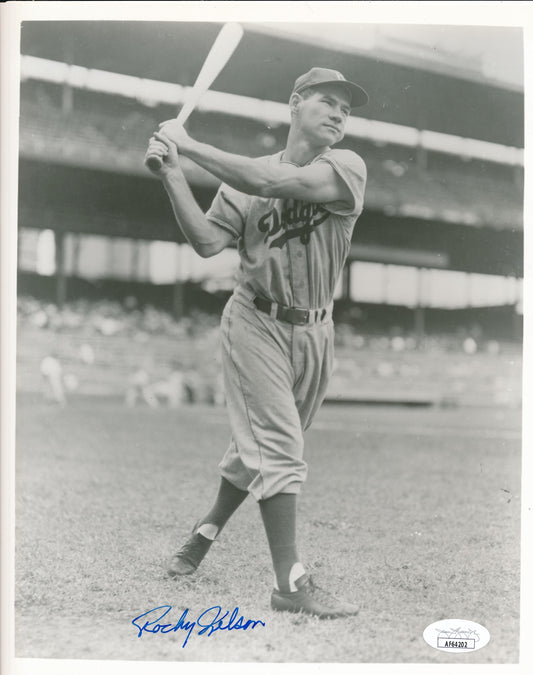 Rocky Nelson Autographed Vintage 8x10 B/W Photo Brooklyn Dodgers JSA 171156