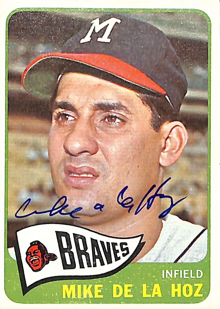 Mike De La Hoz Milwaukee Braves Signed/Autographed 1965 TOPPS Card #182 189501
