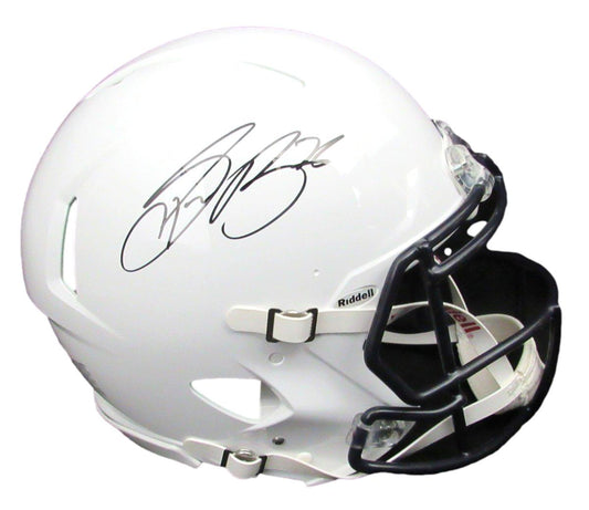 Saquon Barkley Signed/Auto PSU White Full Size Authentic Helmet Beckett 192651