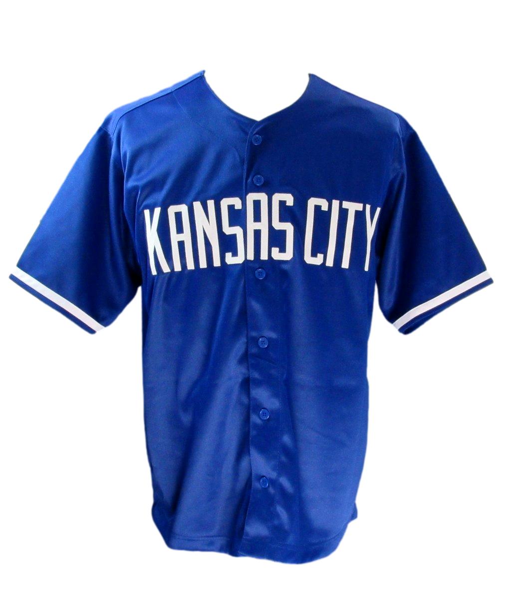 Salavador Perez Signed Blue Custom Baseball Jersey KC Royals Beckett 186594