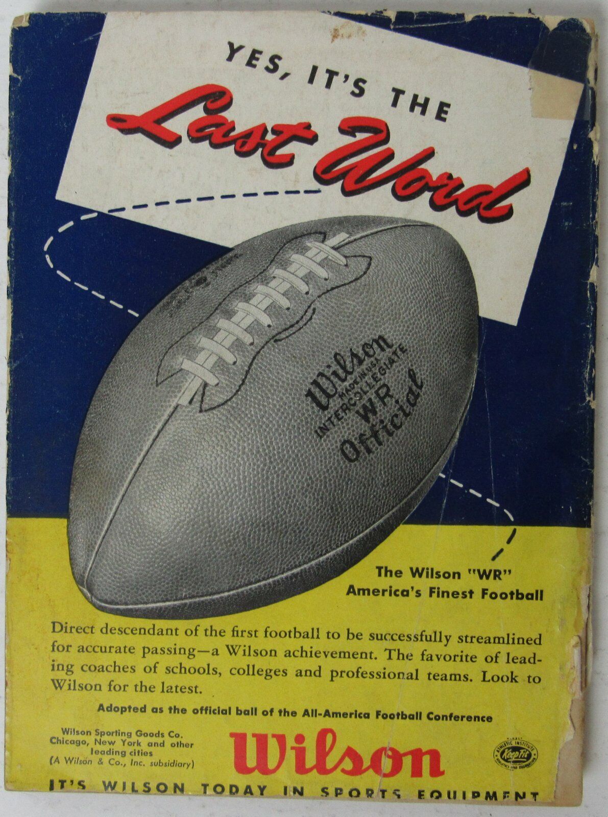 1946 1st Edition A.A. Stagg Official Pro Football Rules Booklet 144914