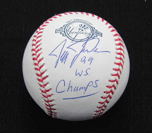 Jeff Juden Signed/Auto Yankees 100th OML Baseball MAB Inscr 187033